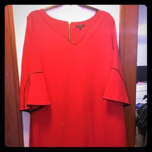 Red Lane Bryant Dress with belle sleeves 22/24